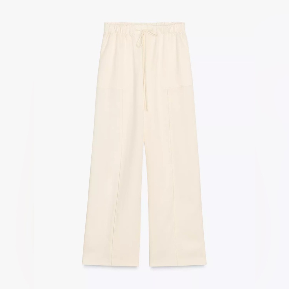 Nwt- Zara-ZW COLLECTION WIDE LEG TROUSERS- XL